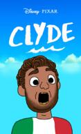 beard brown_hair brown_skin clothes cloud clyde country disney ear flag hair italy luca open_mouth pixar sky soyjak text variant:clyde yellow_teeth // 639x1048 // 319.7KB