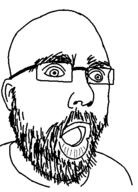 ear glasses open_mouth soyjak stubble variant:unknown // 344x477 // 19.2KB