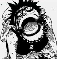 anime glasses hair monkey_d_luffy one_piece open_mouth soyjak stubble variant:luffjak // 370x379 // 177.8KB