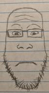 closed_mouth glasses neutral soyjak stubble subvariant:neutralplier traditional_media variant:markiplier_soyjak // 1423x2709 // 4.3MB