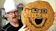 cookie food glasses irl objectsoy open_mouth soyjak stubble variant:soyak // 1194x668 // 1.6MB