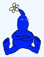 blue_pikmin flower foot happy pikmin plant sitting smile variant:gapejak // 400x516 // 21.6KB