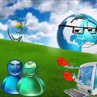 aero aesthetic closed_mouth cloud computer earth fish flower frutiger_aero glasses globe grass multiple_soyjaks plant skeuomorphism smile soyjak stubble subvariant:chudjak_front subvariant:wholesome_soyjak variant:chudjak variant:gapejak variant:impish_soyak_ears variant:smugjak // 720x720, 30.3s // 1.2MB