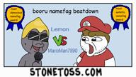 2soyjaks ai_generated award brap disstrack fart fart_sound_effect lemon lemon_(user) mario_hat marioman7890 music namefags rap soyjak stonetoss style_emulation swastika variant:chudjak variant:soyak // 1920x1080, 57.2s // 1.9MB