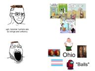 2soyjaks among_us brown_hair closed_mouth concerned ear flag:transgender_pride_flag glasses hair meme ohio open_mouth peter_griffin place_japan safe_edgy saul_goodman soyjak stubble subvariant:soyak_(irritated) transgender_flag variant:markiplier_soyjak2 variant:soyak video_game zoomer // 4032x3024 // 3.8MB