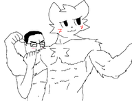 abs blush boykissersilly_cat fur furry gay glasses hair muscles muscular_male variant:chudjak // 961x740 // 77.3KB