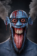 calm agitated beard blood blue_skin calm meta:ai_generated nightmare_fuel series:irl_soyjaks steam subvariant:longplier variant:markiplier_soyjak // 1024x1536 // 2.1MB