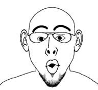 ear glasses merge open_mouth redraw soyjak stubble variant:nojak variant:susjak // 680x620 // 19.8KB