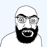 angry beard glasses mustache open_mouth subvariant:tetojak teeth template transparent_background variant:feraljak // 550x550 // 11.6KB