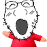 animated anime closed_eyes clothes full_body glasses open_mouth redraw soyjak stubble variant:markiplier_soyjak // 69x105 // 6.8KB