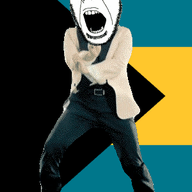 angry animated bahamas country dance flag flag:bahamas full_body gangnam_style glasses irl open_mouth soyjak stubble variant:cobson // 300x460 // 504.1KB