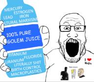 bottle chad gigachad glasses hand heart holding_object mustache nordic_chad soyjak stubble text variant:markiplier_soyjak water // 1080x942 // 364.0KB