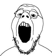 glasses meta:tagme open_mouth soyjak stubble template variant:isaac // 533x567 // 21.5KB