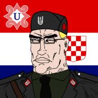 blond blue_eyes buff clothes coat_of_arms croatia flag glasses hat subvariant:perceptive_chud trend:aryan uniform ustasha ustashism variant:chudjak white_skin world_war_2 // 799x799 // 165.7KB