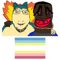 chud_troon_alliance crying fire flag flag:minor_attracted_person glasses hugging nintendo pedophile pokemon rope subvariant:chudjak_front trend:jartycuck trend:slopjak typhlosion variant:bernd variant:chudjak video_game white_background // 900x900 // 111.6KB