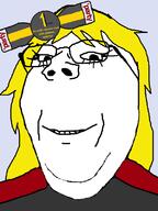 badge female femjak glasses hair hair_ribbon kate kate_hikes ribbon variant:gapejak yellow_hair // 600x800 // 54.3KB