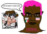 anime_female anime_girl anti_soytan bloodshot_eyes brown_skin brown_troonjak crying glasses holding_object i_love map map_(pedophile) mexican_flag mexico obsessedchud paper pedophile pink_hair satoko satoko_houjou(namefag) satoko_houjou_fan soylent_bottle speech_bubble stubble text tranny transgender_flag variant:chudjak variant:soytan // 786x575 // 121.2KB
