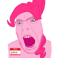 anti_cobson blue_eyes coalson cobson_killer eyebrows greg_(pedophile) greg_(user) hair hello_my_name_is_(sticker) meta:namefags my_little_pony pink_skin pinkie_pie pony stubble transparent_background variant:cobson // 768x768 // 53.6KB