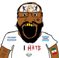 animal anime brown_skin cat coal flag gem handmaiden heart hispanic i_hate k_on kotobuki_tsumugi latino lifesucksthenyoudie mexico open_mouth queen_of_spades rent_free slopjak soybooru stubble subvariant:science_lover variant:markiplier_soyjak wordswordswords yellow_teeth // 804x788 // 179.4KB