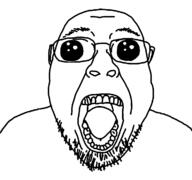 glasses oh_my_god_she_is_so_attractive open_mouth soyjak stubble template variant:bernd // 1200x1125 // 44.4KB