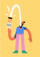 arm bottle brown_skin clothes corporate_memphis drinking drinking_soylent full_body globohomo hand holding_bottle holding_object holding_soylent leg man_bun minimalism open_mouth plastic_bottle soy soylent soylent_bottle stubble subvariant:soyak_soymilk tvrkaryan variant:soyak yellow_background // 805x1138 // 131.3KB
