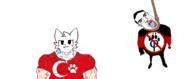 2soyjaks ack antifurry boykissersilly_cat closed_mouth clothes crying flag flag:anti_furry flag:turkiye hair hanging muscles mustache red_eyes rope smile soyjak subvariant:patrick suicide teeth tongue turkiye variant:chudjak yellow yellow_teeth // 1500x619 // 241.6KB