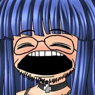 anime anime_girl furude_rika glasses higurashi higurashi_no_naku_koro_ni meta:not_oc open_mouth purple_hair stubble variant:coinjak variant:unknown // 300x300 // 156.3KB