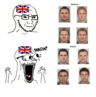 2soyjaks alpinid arm borreby closed_mouth cromagnid dalifaelid excited eyes_popping flag flag:united_kingdom glasses gorid hallstatt_nordid hand hands_up nordid norid north_pontid osteuropoid phenotype pre-slavic soyjak stubble subvariant:soyak_(irritated) sudetic united_kingdom variant:excited_soyjak variant:soyak waow // 1192x1200 // 699.2KB