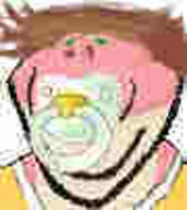 babyjak brown_skin closed_mouth clothes compressed dinosaur green_eyes hair i_want_hug_that_gator low_quality low_resolution red_skin snout stubble variant:impish_soyak_ears // 90x101 // 2.3KB