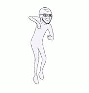 animated arm closed_mouth dance doll_(user) glasses hand singing smile song soyjak stubble variant:soyak video // 476x498, 88.8s // 23.1MB