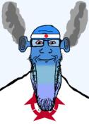 angry bald bloodshot_eyes blue blue_skin calm closed_mouth ear flag flag:japan flag:oita fume glasses japan ogre_ears oita seethe smoke soyjak stretched_chin stubble subvariant:longplier template todofuken transparent_background variant:markiplier_soyjak // 823x1250 // 60.7KB