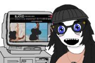bbc blacked blue_eyes censored clothes computer glasses hair headband irl necklace negro soyjak variant:soytan // 844x560 // 131.0KB