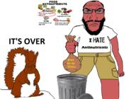 angry animal antinutrients arm artist:sectionalism avidia bag balding beard clothes foot fullbody fur glasses hand holding_object i_hate its_over nut oxalate phosphete phytate punisher_face red_skin shorts subvariant:feralsquirrel subvariant:science_lover tail text trash_can trend:squirreljakking tshirt variant:feraljak variant:markiplier_soyjak // 1800x1316 // 782.9KB