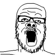 animated beard glasses mustache open_mouth soyjak stubble variant:a24_slowburn_soyjak // 454x516 // 456.7KB