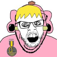 badge ear glasses mask mouth_open nate pink_skin pooner stubble tranny variant:bernd variant:feraljak yellow_hair // 828x824 // 217.1KB
