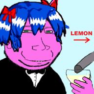 blue_hair bury_pink_gril clothes cum glass green_eyes grey_skin lemon_(user) lemonade mirth_(user) mist penis pink_skin subvariant:massjak suit variant:gapejak wine_glass // 1024x1024 // 430.2KB