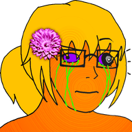 closed_mouth crying eyebrows femjak flower fusion glasses hair long_hair meta:self_insert orange_skin plant ponytail purple_sclera series:foidjaks subvariant:doctos subvariant:soygirl transparent_background trend:doctos variant:soyak yellow_hair // 788x788 // 147.0KB
