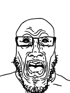 darwin_face disgusted glasses meta:high_resolution open_mouth stubble subvariant:doctos transparent_background variant:markiplier_soyjak // 1200x1600 // 46.4KB