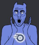 arm blue_skin discord glasses hand open_mouth soyjak stubble variant:britjak // 860x1000 // 66.8KB