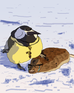 animal bird crying eating_brain mouse pecking subvariant:chudjak_front the_great_tit variant:chudjak variant:meximutt winter // 2160x2700 // 262.3KB