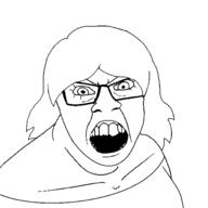 angry clothes glasses looking_at_you open_mouth subvariant:female_feraljak template variant:feraljak // 1500x1500 // 34.3KB