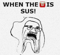 among_us dank dank_meme deep_fried e glasses great_meme_reset hair stubble sus sussy variant:unknown video_game // 676x626 // 414.8KB