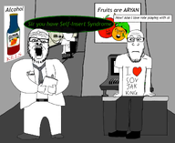 doctor dr._soyberg multiple_soyjaks self-insertion sitting subvariant:chuddy subvariant:neutralplier variant:a24_slowburn_soyjak variant:chudjak variant:cobson variant:feraljak variant:impish_soyak_ears variant:markiplier_soyjak variant:nojak // 1211x993 // 347.9KB