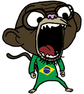 color flag:brazil forehead_lines full_body glasses monkey nose open_mouth rocket_monkeys stubble tail variant:poo_poo_test // 533x591 // 12.1KB