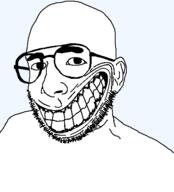 glasses smile soyjak stubble transparent_background variant:raffer // 450x497 // 11.1KB