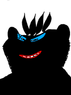 black_skin broot glasses leaves meta:namefags red_lips smile teeth transparent_background vantablack vantablack_skin variant:impish_soyak_ears // 598x800 // 98.3KB