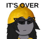 closed_eyes closed_mouth clothes glasses grey_skin hair hat its_over lemon lemon_(user) long_hair sourtan text variant:soytan // 436x382 // 61.4KB