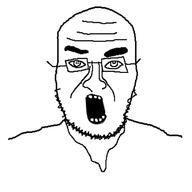 glasses looking_at_you not_a_FUCKING_SOYJAK open_mouth shocked soyjak stubble teeth template turk turkiye variant:toggjak // 721x720 // 40.9KB