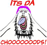 bloodshot_eyes chud crying distorted glasses hair hairy its_da_jooz mirrored mustache open_mouth purple_hair schizo soyjak stretched_mouth stubble text tongue tranny variant:soyak yellow_teeth // 1594x1518 // 709.9KB