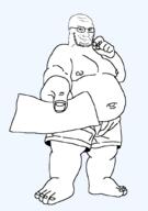 arm closed_mouth clothes fat full_body glasses gynaecomastia hand holding_object hotwheels paper shorts smirk smug soyjak stubble template translucent_background variant:soyak // 721x1023 // 22.4KB